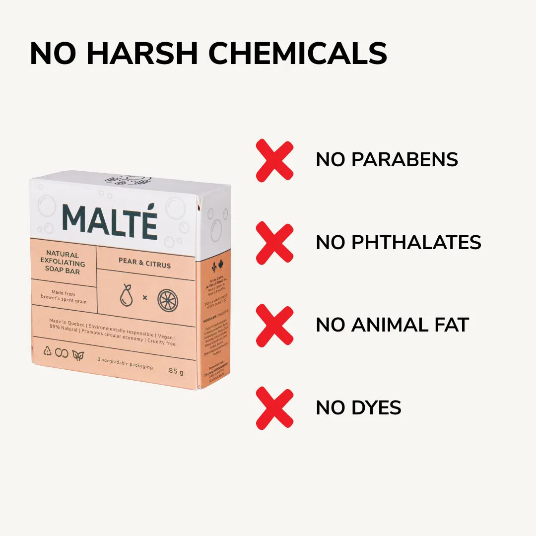 Exfoliating Soap Bar - Exfoliating & Moisturizing Scented Pear & Citrus