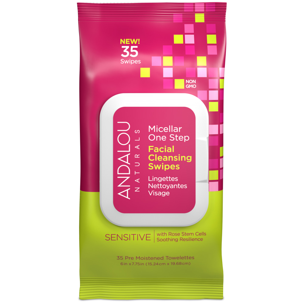 Andalou Naturals-Sensitive Micellar Facial Swipes