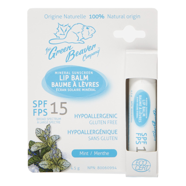 Green Beaver-Lip Balm SPF15 - Mint