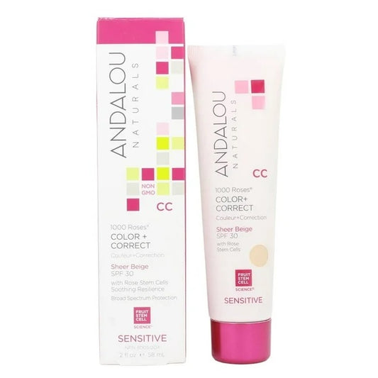 Andalou Naturals - BB_CC Cream - 1000 Roses CC Sheer Beige SPF 30