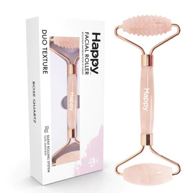 Happy Natural Products - Duo Texture Roller - Rose Quartz