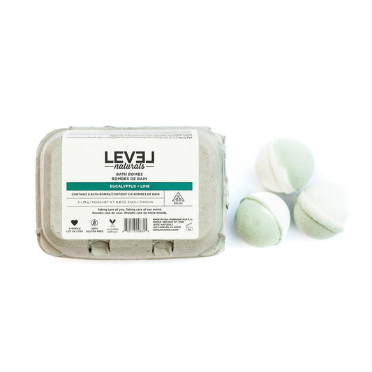 Level Naturals - Bath Bombs - Eucalyptus + Lime_57g