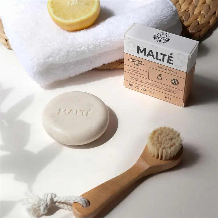 Exfoliating Soap Bar - Exfoliating & Moisturizing Scented Pear & Citrus