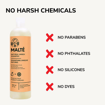 Shampoing hydratant et volumisant parfumé à la poire et aux agrumes