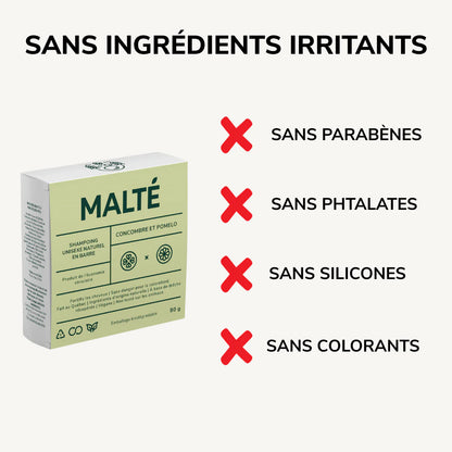 Shampoo Bar - Hydrating and Soothing Scented Cucumber & Pomelo