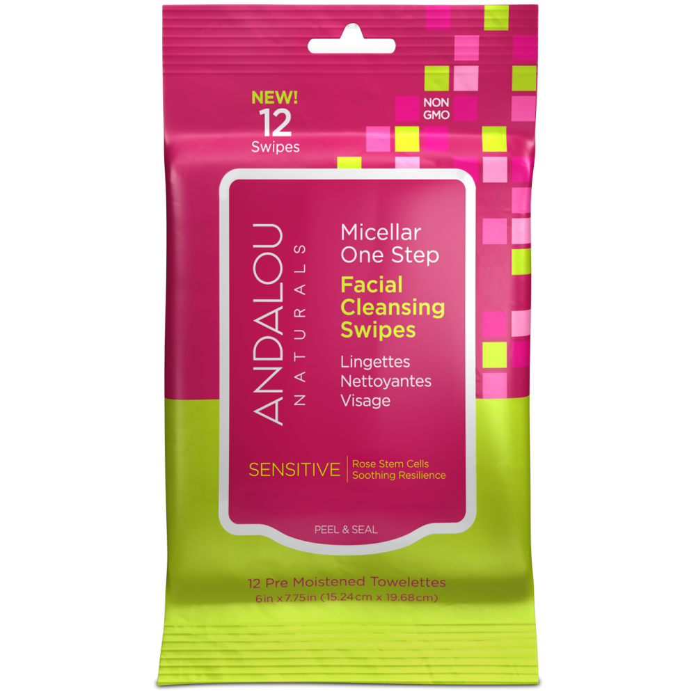 Andalou Naturals-Sensitive Micellar Facial Swipes