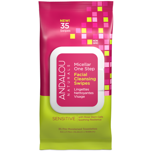 Andalou Naturals-Sensitive Micellar Facial Swipes