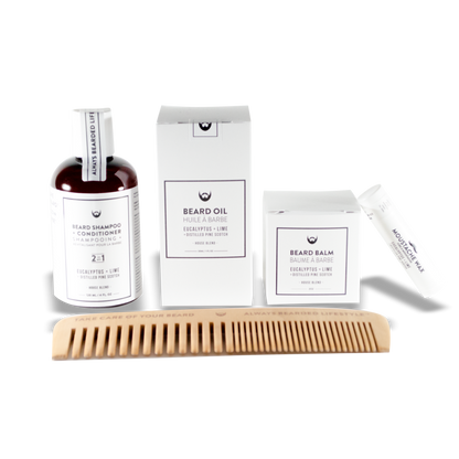 Beard Grooming Kit - Eucalyptus & Lime - Camomile Beauty - Green Natural Cruelty-free Beauty Shop