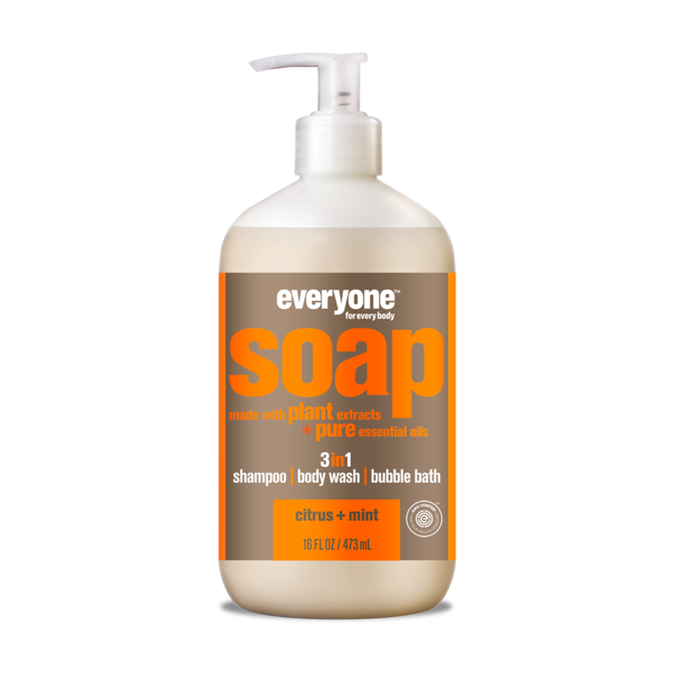 Everyone Soap - 3-in-1 Shampoo, Body Wash & Bubble Bath - Mint & Citrus