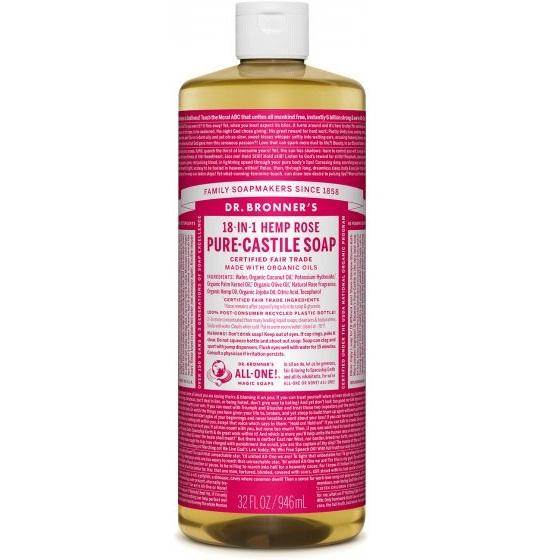 Dr. Bronner-Rose Pure-Castile Liquid Soap