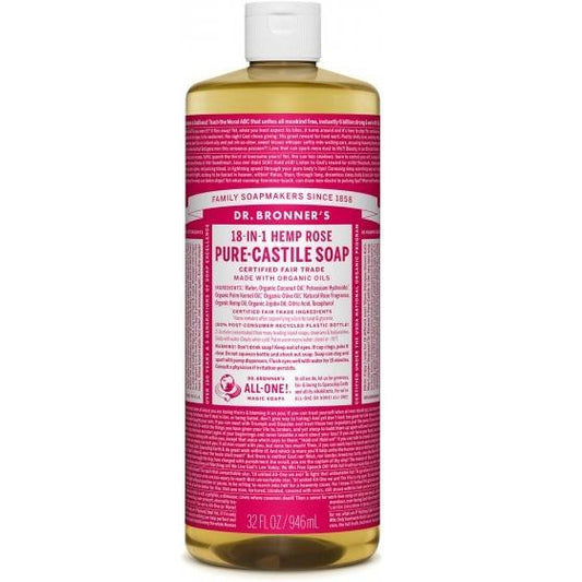 Dr. Bronner-Rose Pure-Castile Liquid Soap