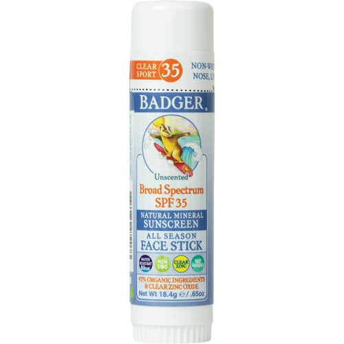 BADGER BALMS-SPF35 Clear Zinc Face Stick