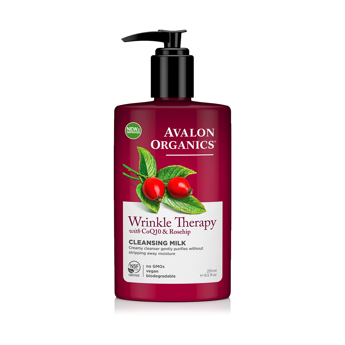 CoQ10 Facial Cleansing Milk Pump - Camomile Beauty - Green Natural Cruelty-free Beauty Shop