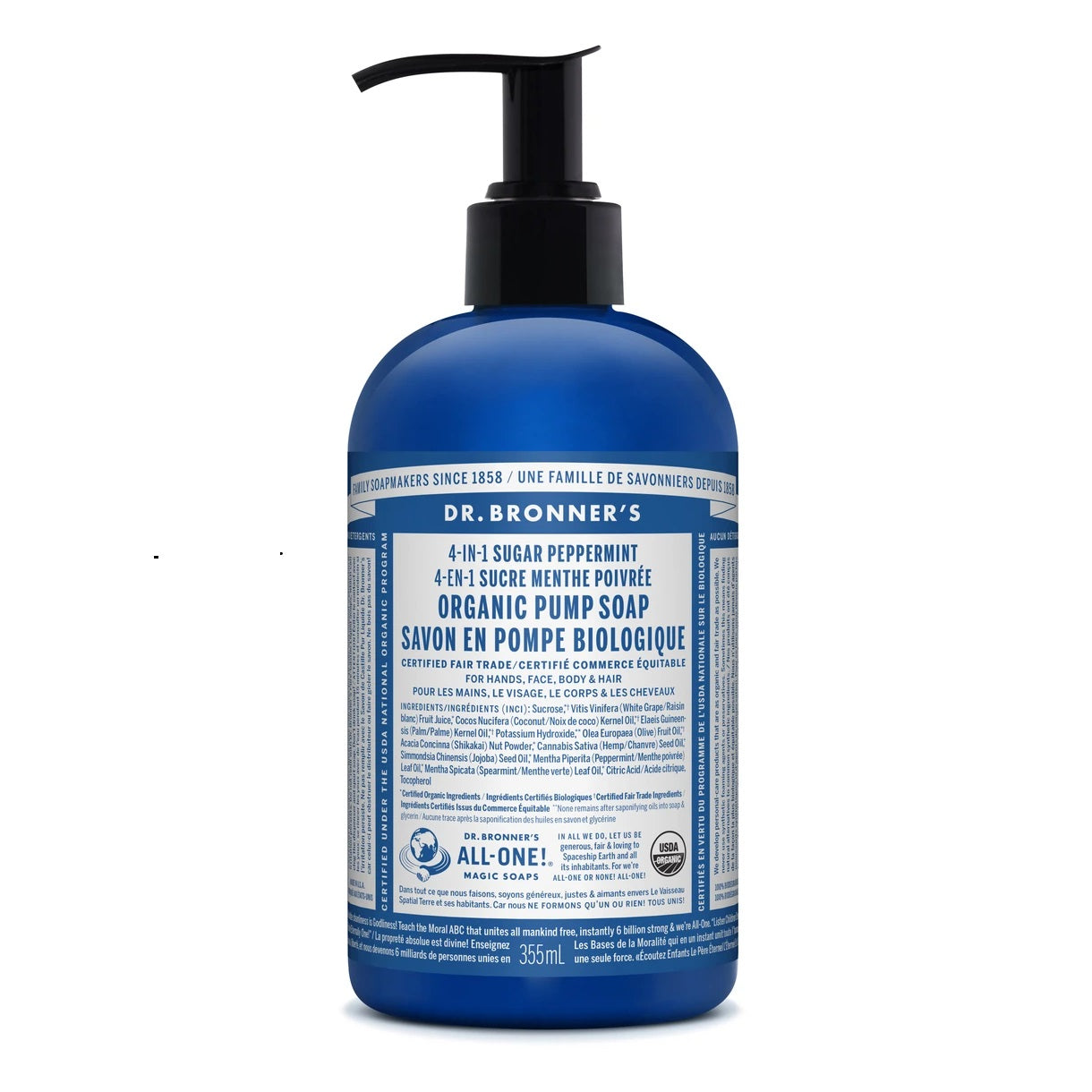 Dr.Bronner - Peppermint Sugar Pump Soap Org