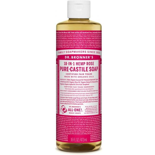 Dr. Bronner-Rose Pure-Castile Liquid Soap