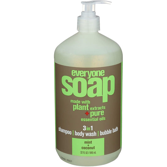 Everyone Soap - 3-in-1 Shampoo, Body Wash & Bubble Bath - Mint & Coconut